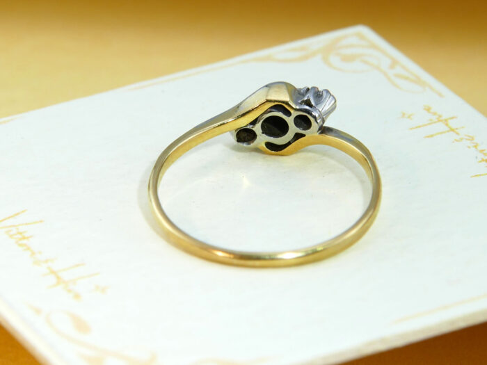 Antique Diamond Trilogy 18k 18ct Gold Ring 3