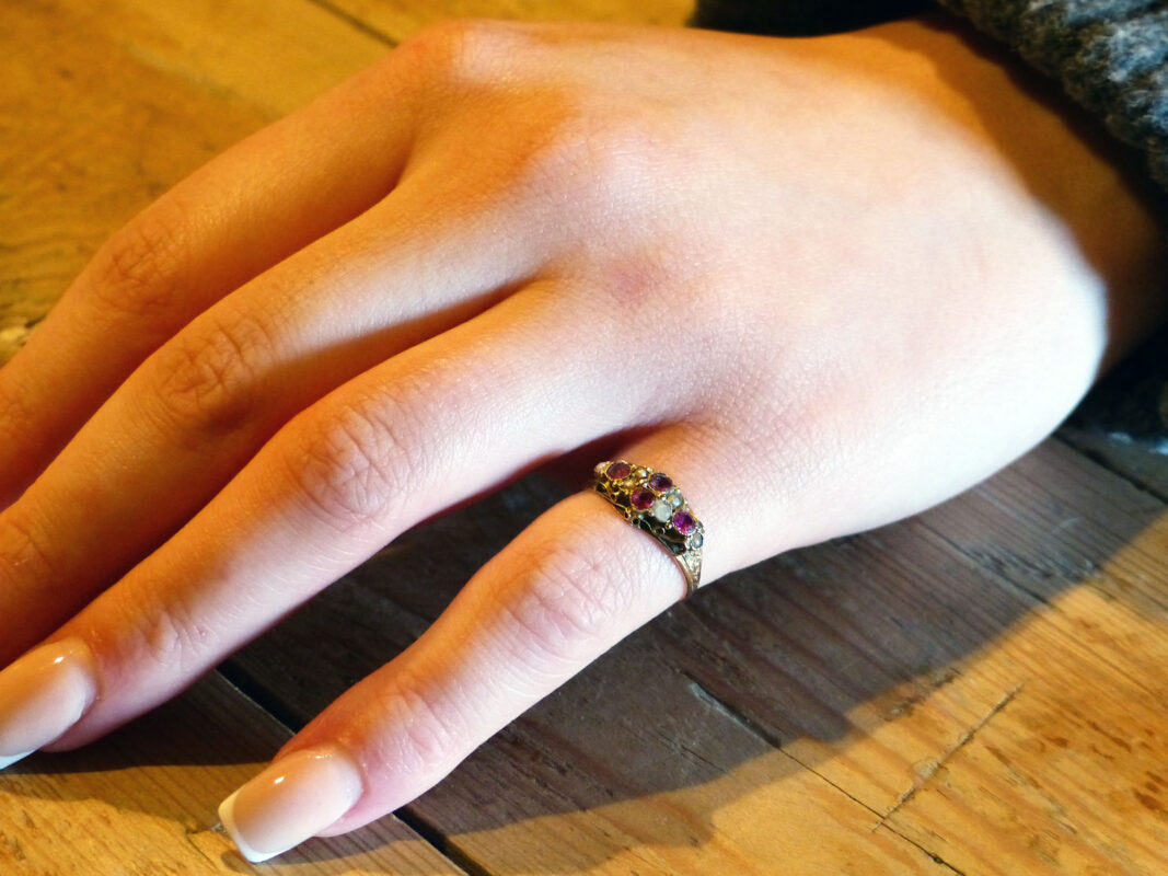 Meggie Pearl Ruby Ring