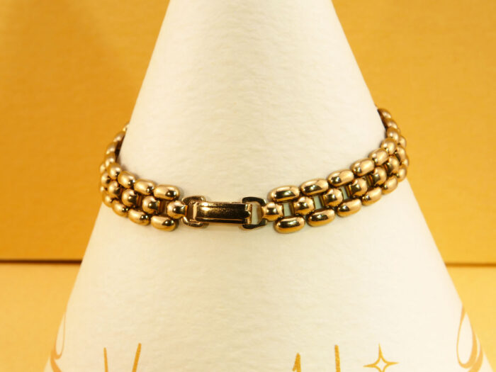 Vintage 80s Rolled Yellow Gold Bracelet 2