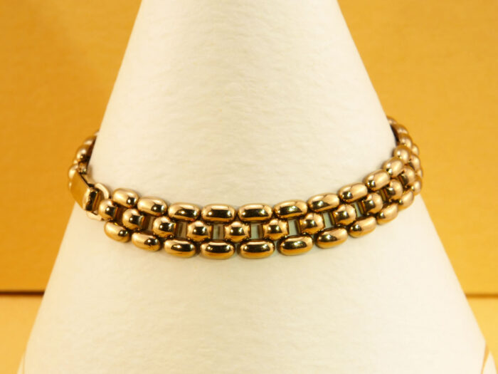 Vintage 80s Rolled Yellow Gold Bracelet 3