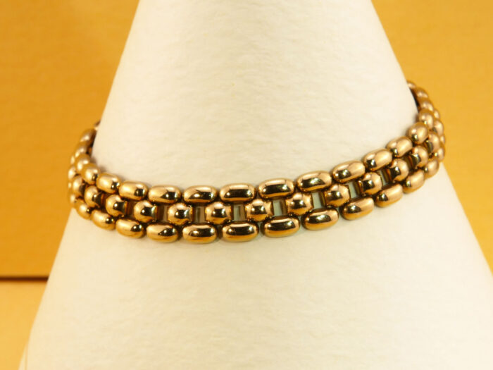 Vintage 80s Rolled Yellow Gold Bracelet 4