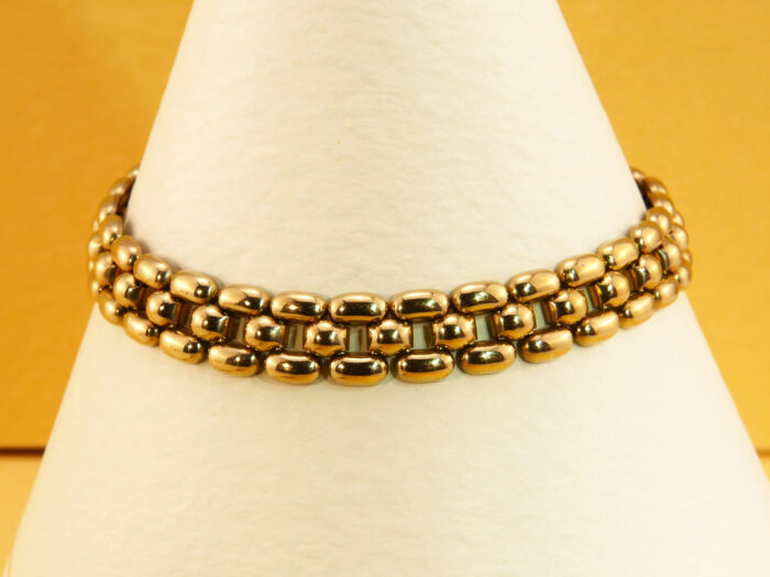 Vintage 80s Rolled Yellow Gold Bracelet 5