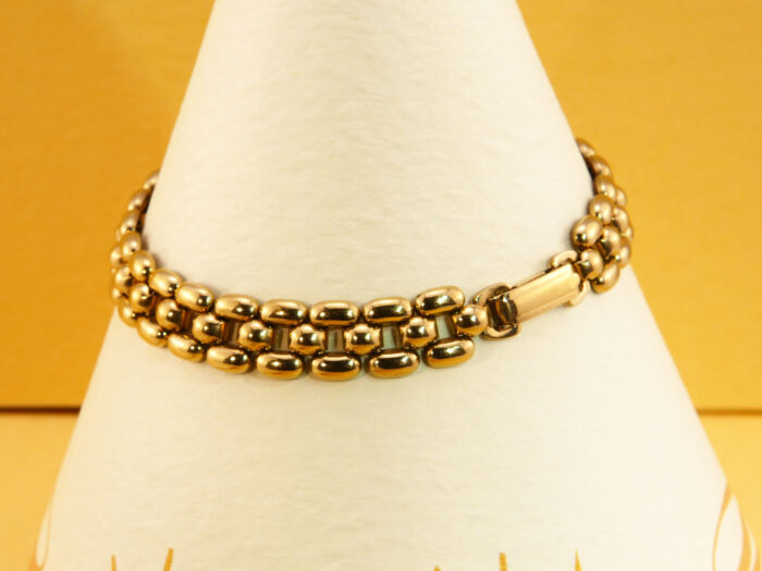 Vintage 80s Rolled Yellow Gold Bracelet 6