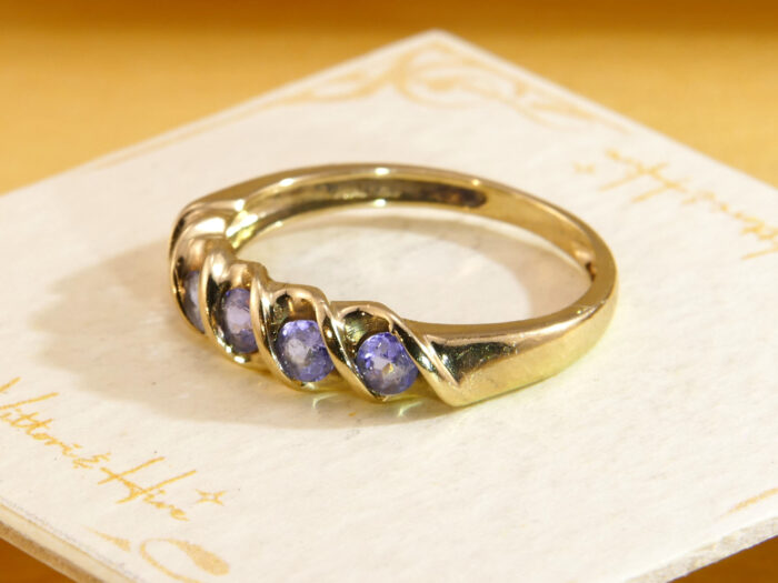 Vintage 9ct Gold Tanzanite Five Stone Ring 1