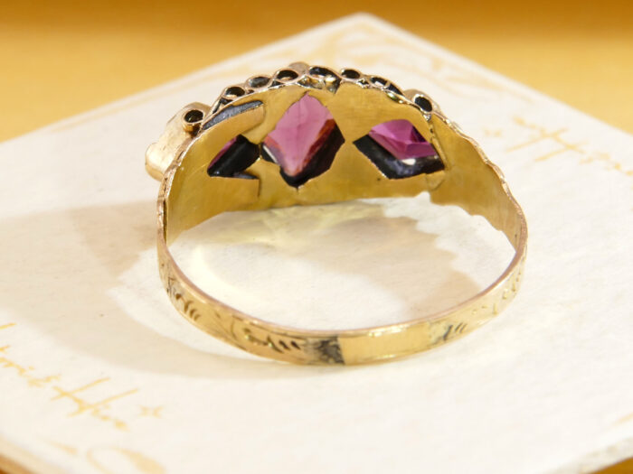 Antique Victorian Ruby & Seed Pearl Ring 1891 Walter George Myers 6