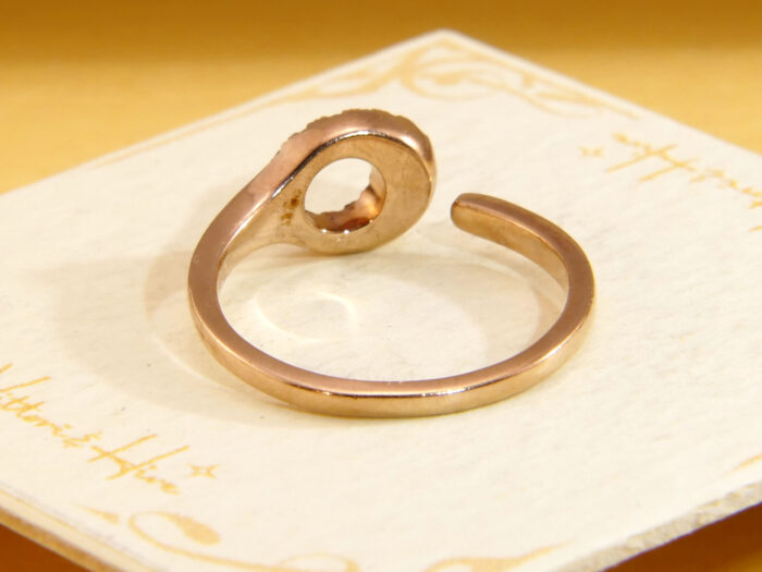 Vintage Rose Gold Diamond Cuff Ring 1