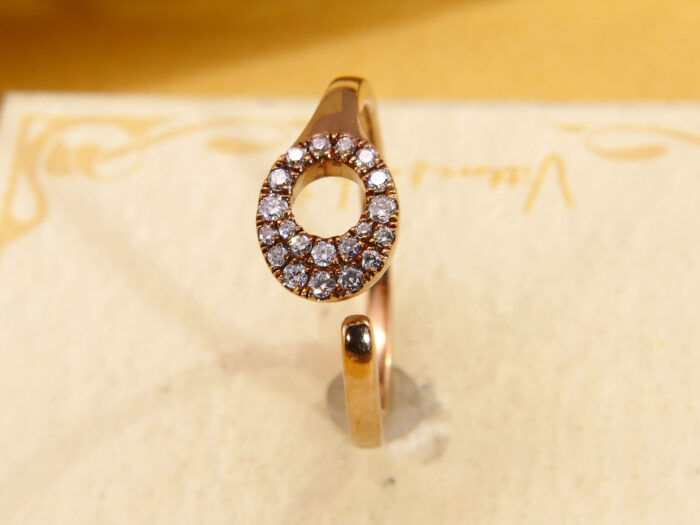 Vintage Rose Gold Diamond Cuff Ring 3