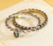 Vintage stacking rings aquamarine gold silver 4