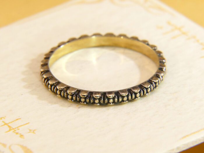 Vintage stacking rings aquamarine gold silver 7
