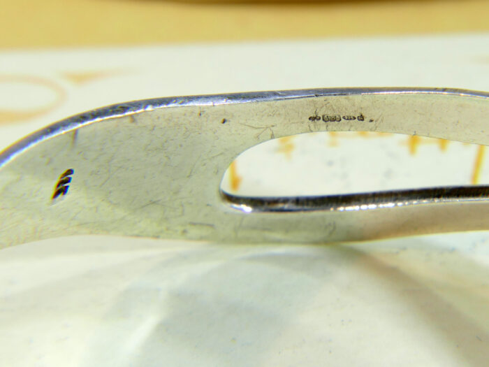 Vintage 1980s Sterling Silver Modernist Wishbone Cuff Bangle Adjustable 3