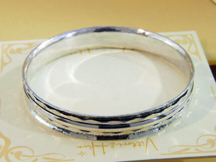Vintage Heavy Sterling Silver Spinner Bangle 1