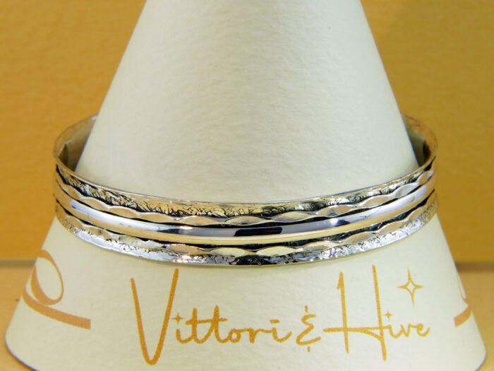 Vintage Heavy Sterling Silver Spinner Bangle 5