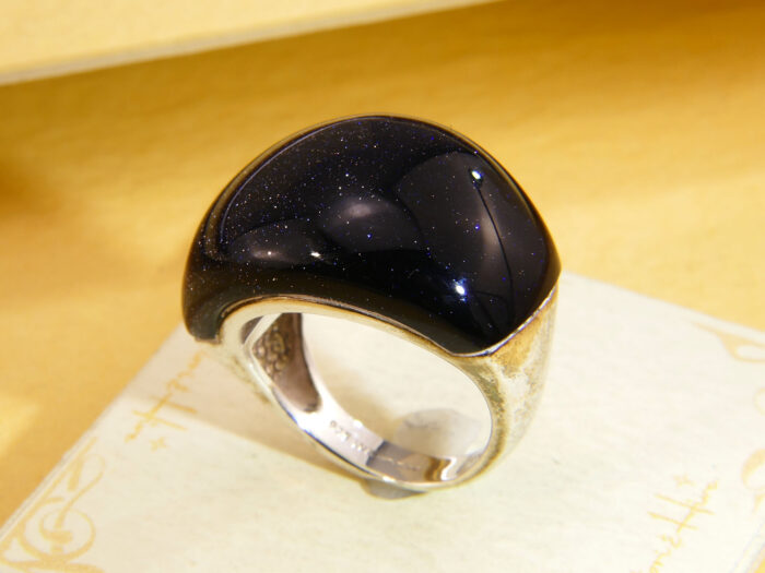 Whitney Kelly Sterling Silver Black Sunstone Statement Ring 2010 Size P 3